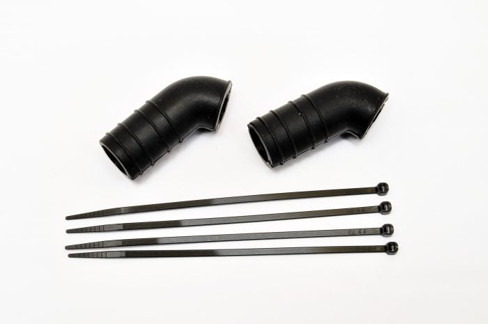 87378B SILICONE PIPE TUBE-BLACK, 2PCS