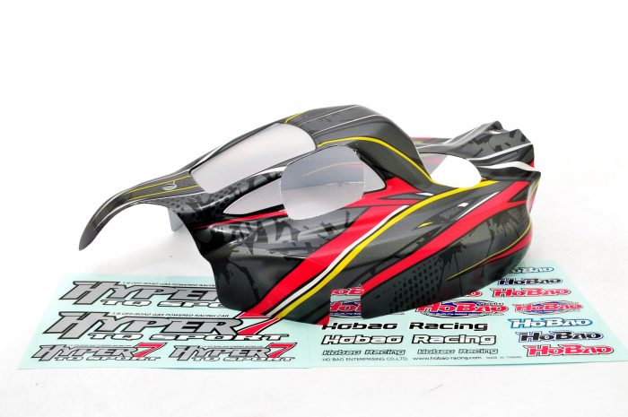 87605DG 1/8 HYPER 7 TQ BUGGY BODY SHELL -PRINTED, GREY