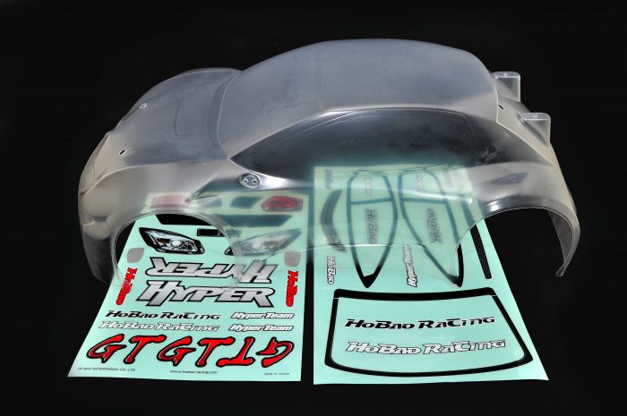 OP-0027N NEW 1/8 HYPER GTS ON-ROAD BODY SHELL -CLEAR (SHORT)